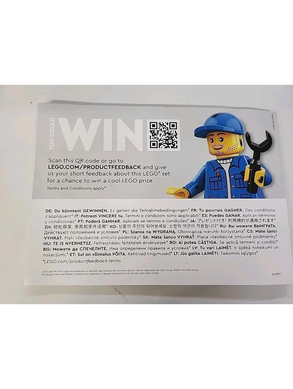 LEGO Technic 42151  Bugatti Bolide Manual Only